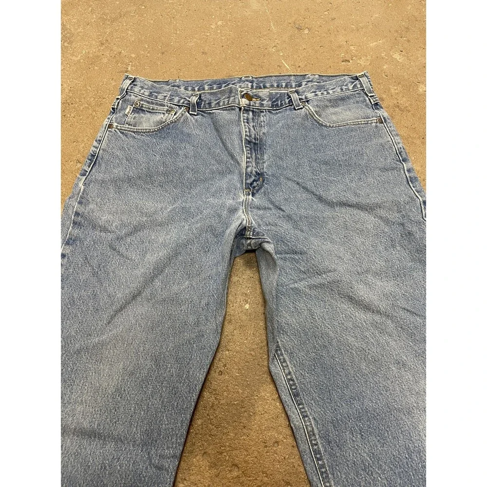 Carhartt Jeans Mens 40x32 Blue Stonewash Traditional Fit Straight Leg B160‎ DST